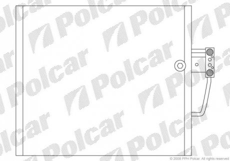 Радиатор кондиционера - (8391647, 64538391647) Polcar 2016K8C1