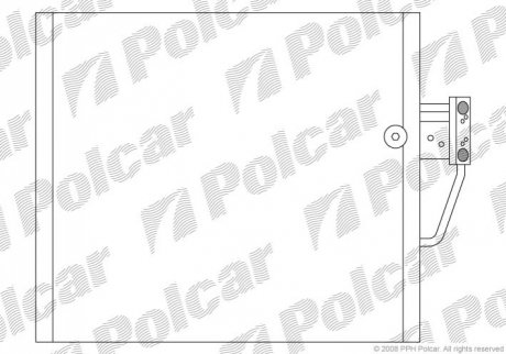 Радиатор кондиционера - (8378438, 64538378438) Polcar 2016K8C2