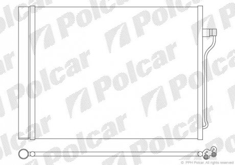 Радиатор кондиционера - (9189238, 64539189238) Polcar 2019K8C1
