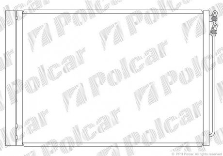 Радиатор кондиционера - (64549248173, 64534247809, 64509149395) Polcar 2025K8C1S