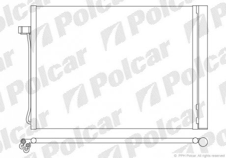 Радиаторы кондиционера - (64536972553, 64509239992) Polcar 2051K8C1
