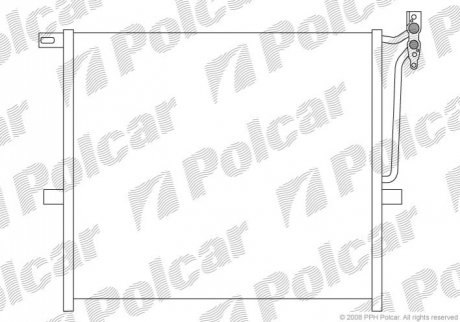 Радиатор кондиционера - (17113403437, 17113400400) Polcar 2055K8C1