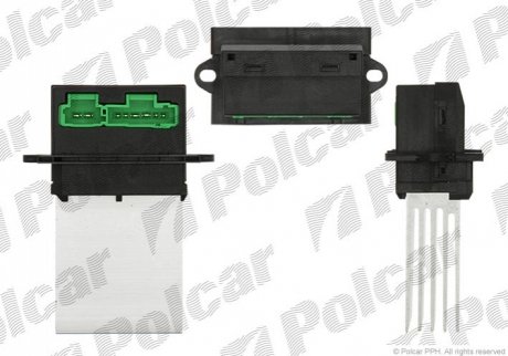 Переключатель вентилятора салона (резистор, Автоматическое кондиционирование) Citroen C5/Peugeot 607/Renault Scenic - 2315KST-3 (7701207718, 7701048390) Polcar 2315KST3