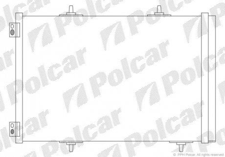 Радиатор кондиционера Peugeot 207 07-11 Polcar 2316K8C3S