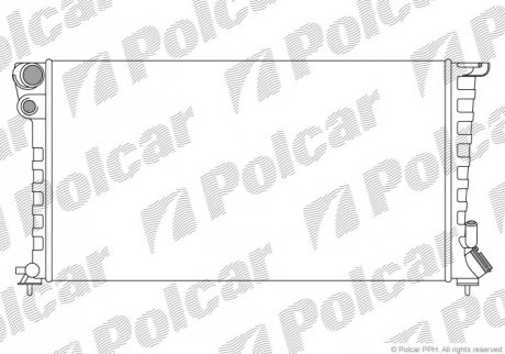 Радиатор охлаждения Citroen Berlingo 1.5D-2.0D 04.93-12.15 Polcar 232608B4