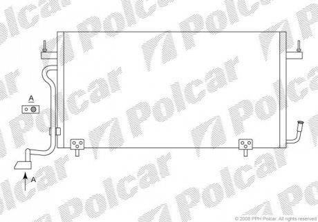 Радиатор кондиционера Citroen Berlingo/Peugeot Partner 98- Polcar 2326K8C3 (фото 1)