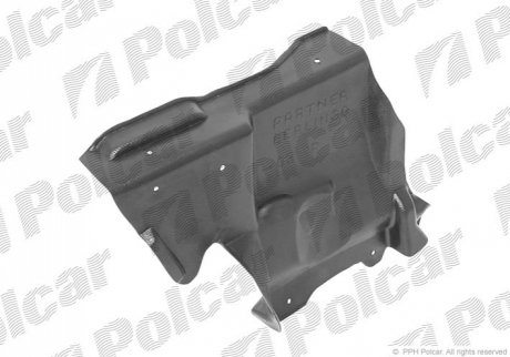 Защита двигателя правая пластмассовая Peugeot Partner/Citroen Berlingo 03- Polcar 23503482