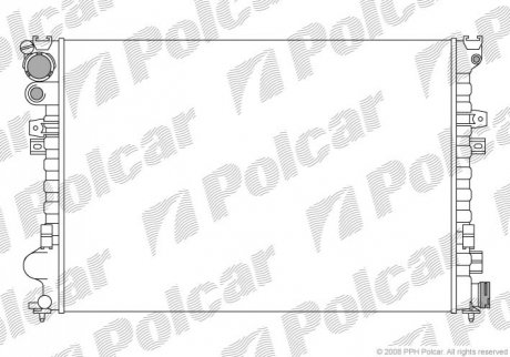 Радиатор охлаждения - (1475845080, 14758450, 1475844080) Polcar 238008A3