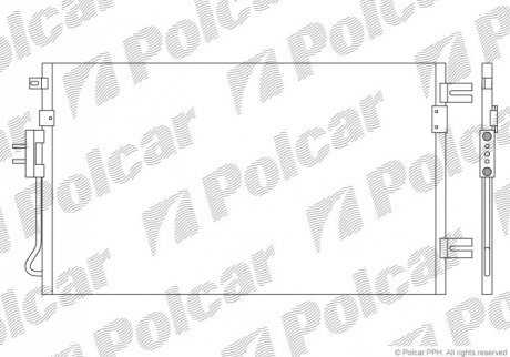 Радіатор кондиціонера Polcar 2421K8C1