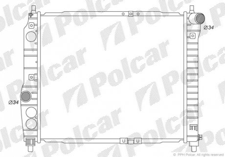 Радиатор охлаждения Polcar 250008K (фото 1)