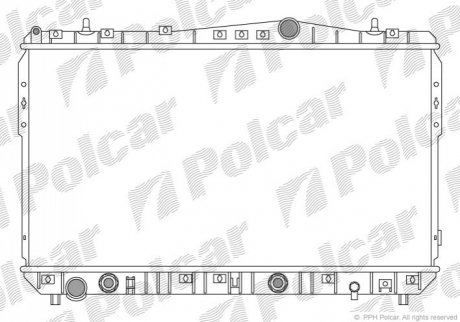 Радиатор охлаждения - 250508-2 (96553244, 96553243, 1770085Z00) Polcar 2505082