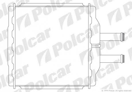 Радиатор печки Chevrolet Lacetti/Daewoo Nubira 1.4-2.0 03- - 2505N8-1 (96554446) Polcar 2505N81