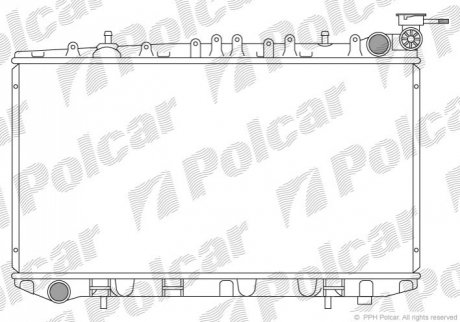 Радиатор охлаждения двигателя - 272808-1 (2141071J00, 2141070J00, 2141064J00) Polcar 2728081