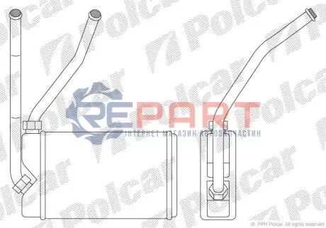Радіатор пічки Polcar 2910N8A1 Купити в Україні