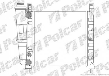 Радіатор двигуна Polcar 301608-3