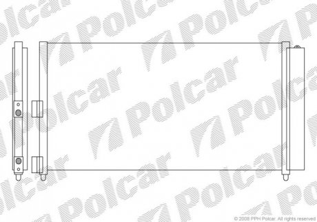 Радиатор кондиционера - (51804991, 51732993, 46820833) Polcar 3022K8C5 (фото 1)