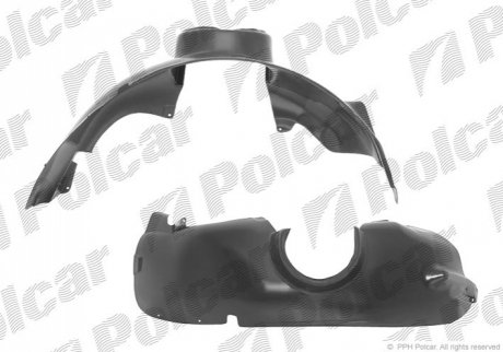 Подкрылок (R) FIAT DOBLO (119/223), 01.06-01.10- Polcar 3041FP-1