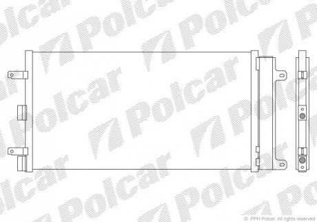 Радиатор кондиционера - (51801843, 51758873) Polcar 3041K8C1