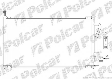 Радіатор кондиціонера Polcar 3201K8C1