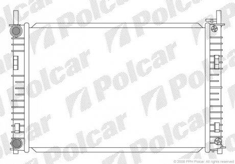 Радиатор охлаждения - 321208-1 (2S6H8005BB, 1214784, 1206550) Polcar 3212081