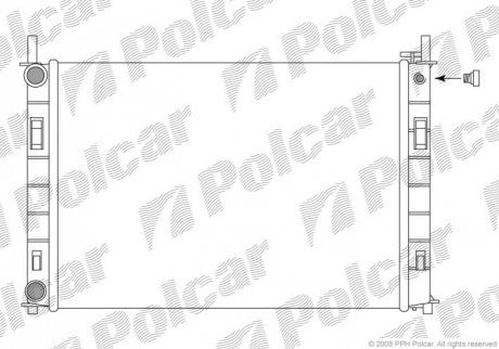 Радиатор охлаждения - 321208-3 (Y40115200, 2S6H8005AC, 1221705) Polcar 3212083