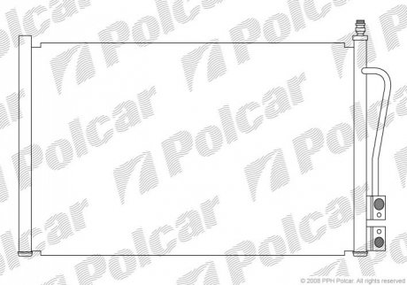 Радиатор кондиционера - (DE9461480A, 94DE61480, 2S6H19710AD) Polcar 3212K8C1S