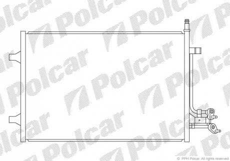 Радиатор кондиционера - (5S6H19710AA, 1334653, 1334196) Polcar 3212K8C2S