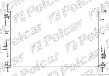 Радиатор охлаждения - 321608-2 (97BB8005AA, 1036597, 1024051) Polcar 3216082 (фото 1)