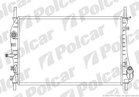 Радиатор охлаждения - 321808-5 (2S718005AD, 2S718005AC, 1350152) Polcar 3218085 (фото 1)