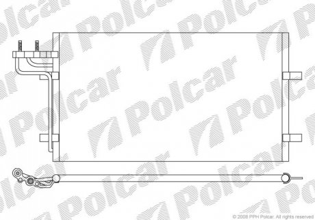 Радиатор кондиционера - (3M5H19710CB, 3M5H19710CA, 3M5H19710AB) Polcar 3235K8C1S