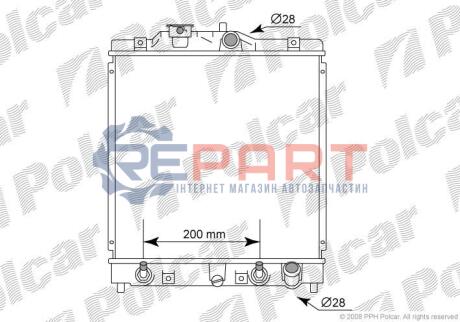 Радіатор двигуна Polcar 380708-5 (фото 1)