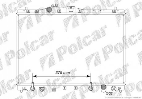 Радіатор охолодження Polcar 382208-3 (фото 1)