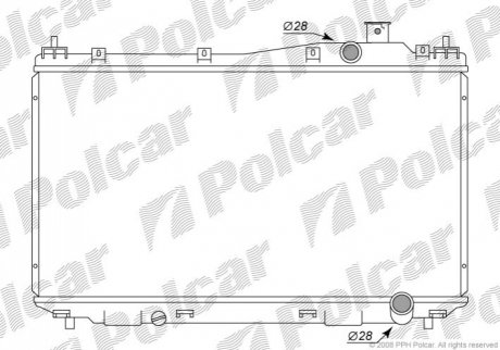 Радіатор охолодження Polcar 382508-1 (фото 1)