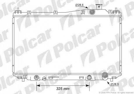 Радиатор основной Honda Civic 1.4/1.6/1.7 12.00-12.05 Polcar 382508-2 (фото 1)