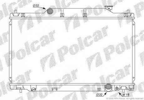 Радіатори охолодження Polcar 3825083K (фото 1)