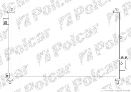 Радиатор кондиционера Honda Civic 1.4-2.2D 09.05- Polcar 3828K8C3