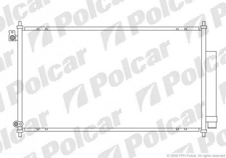 Радіатор кондиціонера Polcar 3833K8C1S