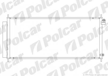 Радиатор кондиционера - Polcar 3835K8C2