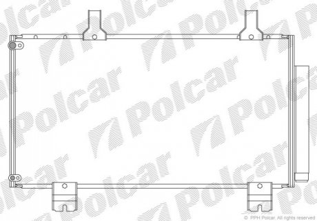 Радіатор кондиціонера Polcar 3836K82K (фото 1)