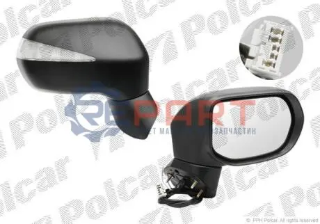 Фото Дзеркало зовнішнє правий Polcar (3845527M) зображення 1