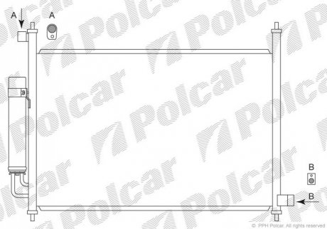 Радіатор кондиціонера Polcar 3857K8C1S