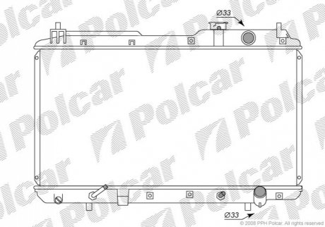 Радіатор охолодження Polcar 387508-1 (фото 1)