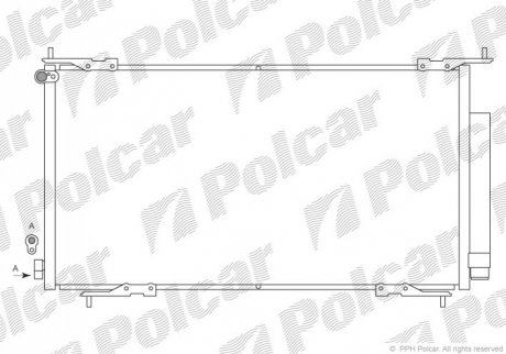 Радіатори кондиціонера Polcar 3876K81K (фото 1)