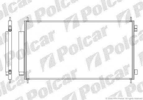 Радіатори кондиціонера Polcar 3877K81K (фото 1)