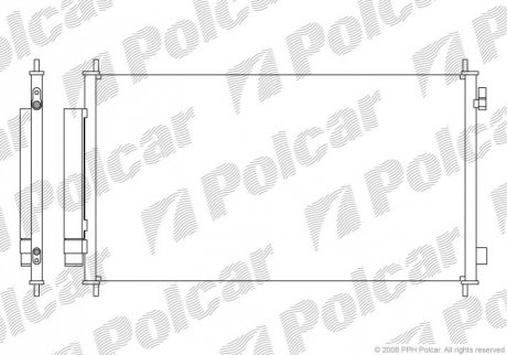 Радіатор кондиціонера Polcar 3877K8C1 (фото 1)