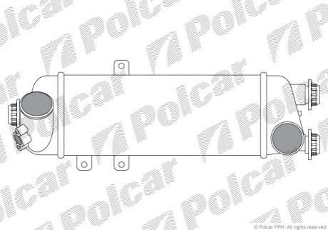 Радіатор повітря (Інтеркулер) Polcar 4114J8-1 (фото 1)