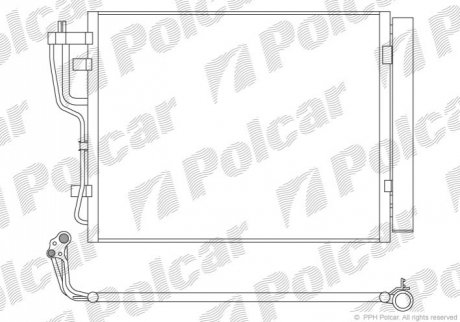 Радіатор кондиціонера Polcar 4114K8C2 (фото 1)