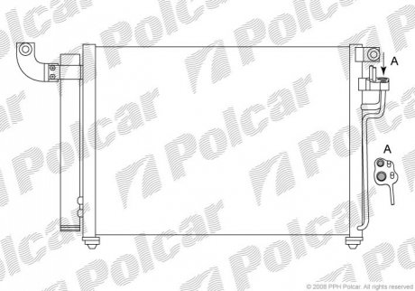 Радіатор кондиціонера Polcar 4117K82X (фото 1)