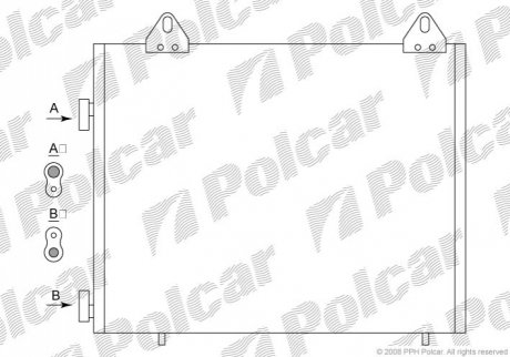 Радіатор кондиціонера Polcar 4310K8C1