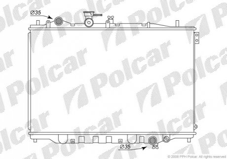 Радіатор охолодження Polcar 451508-3 (фото 1)